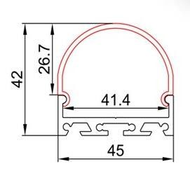 AL4542 de geleide Uitdrijving van het Strook Lichte Aluminium/het Transparante Geleide Profiel van het Strookaluminium