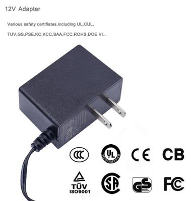 de Muur van de EU van 12V 1A 12Watt de V.S. zet Machtsadapter met Niveau VI Ce UL duidelijk op voor de geleide neonlichten van kabeltelevisie Camera