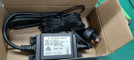 Openlucht waterdichte transformator, voeding, Waterdichte de schakelaaradapter van 9Vdc 500mah 4.5W IP68 voor tapkraan