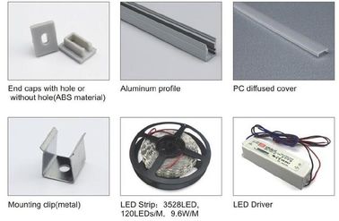 Geanodiseerd Gebeëindigd LEIDEN Aluminiumprofiel voor Winkel/Keuken/Huis, OEM ODM de Dienst