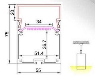 De Dekking van douanepc leidde het Aluminiumkanaal van de Strookverlichting Duurzaam met Gestalte gegeven T/X