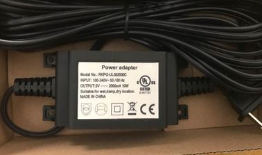 AC gelijkstroom de Waterdichte Classificatie IP68 Geschatte 5V 2A van de Omschakelingsvoeding voor Webcamera