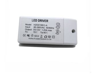 12V 1.25A 15W gelijkstroom leidde omschakelingsvoeding met plastic dekking en schroefterminal