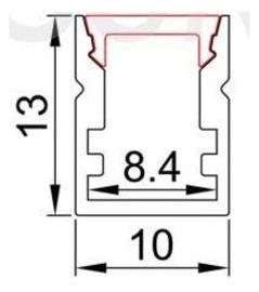 1.2m 2m LEIDENE Aluminiumprofiel voor geleide stroken anodiseerde 6063 leidde profielen voor opslag