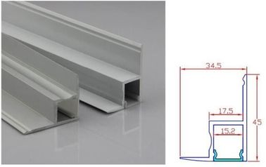 Van de LEIDENE het profiel aluminiumuitdrijving voor van de Berijpte/Duidelijke/Verspreiderdekking plafonddecoratie, 1m 2m 3m