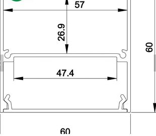 LEIDENE van het oppervlakteopschorting Opgezette Aluminium Profiellegering 6063 Alu-Uitdrijvingsprofiel met Ce Rohs