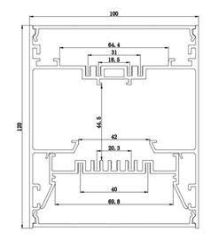 100mm*120mm Aluminium LEIDENE profieluitdrijving voor Hangende Verlichting