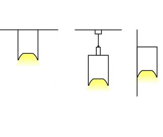 50mm*75mm van het Indirecte Lichte Lineaire Tegenhanger LEIDENE LEIDENE Modulealuminium Profielen voor geleide stroken
