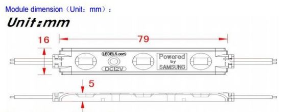 1.2w 12v 120LM 3 leds 5630 Samsung leidde module voor kanaalbrief, met 5 van WATERDICHT garantieul jaar Ce ROHS