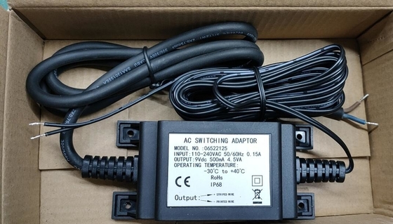 Openlucht waterdichte transformator, voeding, Waterdichte de schakelaaradapter van 9Vdc 500mah 4.5W IP68 voor tapkraan